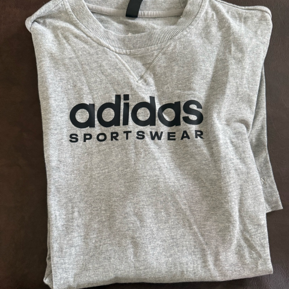 Adidas Heather Gray Crewneck Top